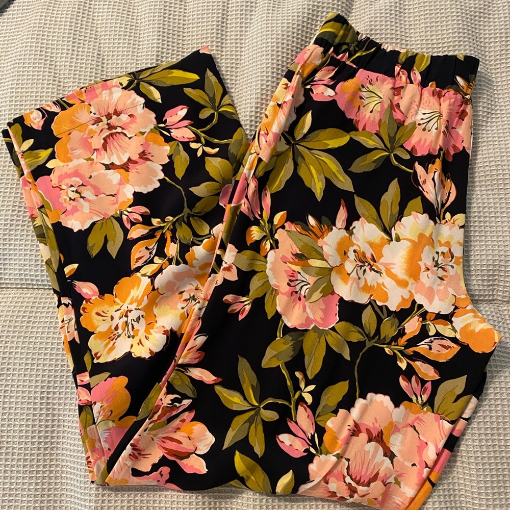Loft pants, floral, XS
